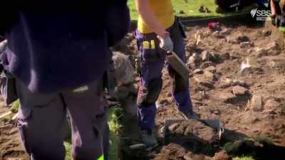 What we found when we did
excavations here - Curse of the Ancients with Alice Roberts
