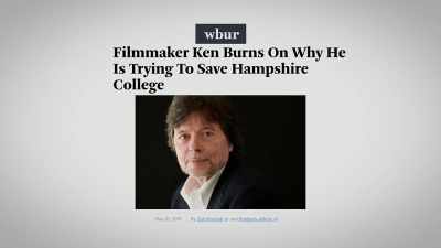 What gets people
re-interested in Hampshire? - The Unmaking of a College