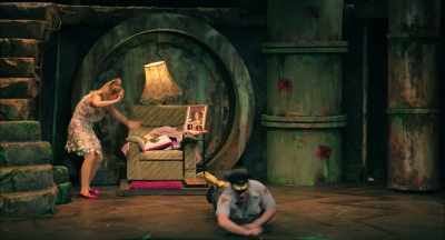 - What?
(grunting) - The Toxic Avenger: The Musical