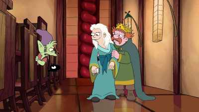 -What happened to you?
-It's not her fault. - Disenchantment