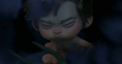 - What have you two done?
(anxious music) - Dolphin Boy