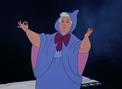 What in the world did I do with that magic wand I was sureMagic wandThat's strangeI always Then you must beYour fairy godmother Of courseWhere is that wand IOh I forgotI put it away - Cinderella