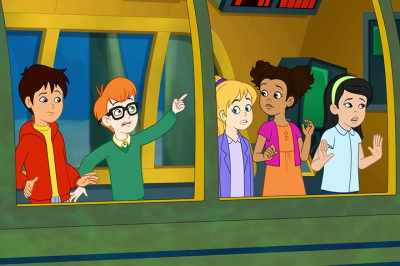 What is it with these creepy posters? Ugh. - The Magic School Bus Rides Again