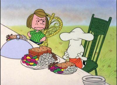 What kind of Thanksgiving dinner is this - A Charlie Brown Thanksgiving