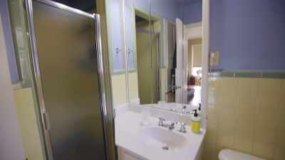 What we love about
this bathroom is that
I can do this. - Why the Heck Did I Buy This House?