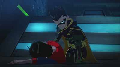 What makes you think...
Stupid, stupid farm boy. - Batman and Superman: Battle of the Super Sons