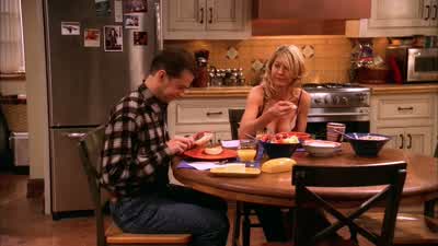 - What? - Nothing. - Two and a Half Men
