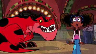 What we really need
are some su--(gasps) - Marvel's Moon Girl and Devil Dinosaur