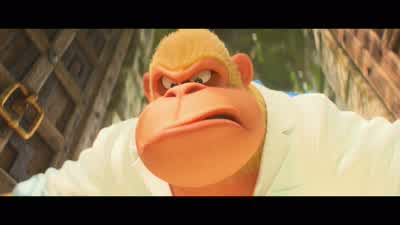 What? How you doing? We are here to see the king. Follow me. That gorilla's wearing a sports coat. F - The Super Mario Bros. Movie