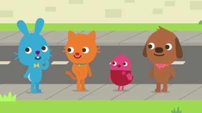 -What should we do while we wait?
-Play game! - Sago Mini Friends