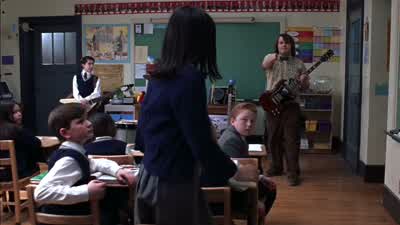 What was that big thing you were playing todayCelloThis is a bass guitar It's exactly the samebut instead of playing like this you tip it on the side chello you've got a bass - School of Rock
