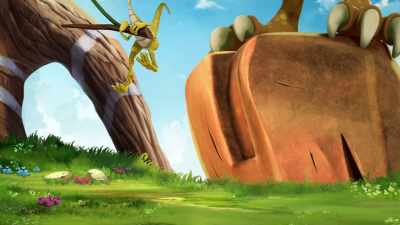 -What? That's not possible!
-Tell that to the flag! - Gigantosaurus