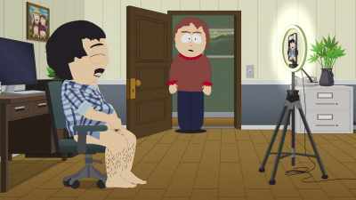 -What the fuck are you doing?
-Oh! Hey, Sharon, - South Park (Not Suitable for Children)