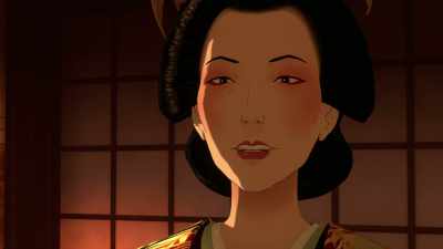 What the geisha hopes to avoid - BLUE EYE SAMURAI