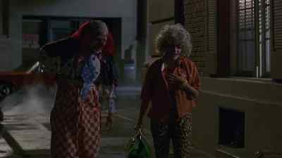 - What the hell are you
doing sneaking up on me? - Shakes the Clown