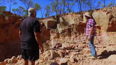 What they're looking for
are underground fault-lines. - Outback Opal Hunters