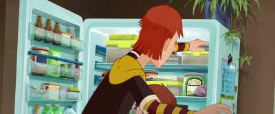-What time is dinner, Ma?
-Fridge raid completed.
[sinister laugh] - A Greyhound of a Girl
