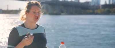 What?
Uh, ka-ching. [chuckles] - Brittany Runs a Marathon