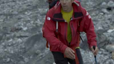 What used to be, relatively
benign, snow fields, have now - The Devil's Climb