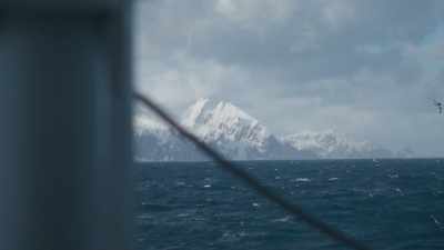 What we're looking at here is
Cape Valentine, where
Shackleton first arrived. - Shackleton: The Greatest Story of Survival