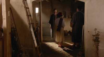 What with her - Joseph and Mary