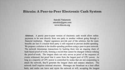 What would become Satoshi's
famous white paper. - Money Electric: The Bitcoin Mystery