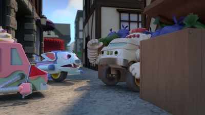 -What were you doing behind a dumpster?
-Um… - Mighty Monsterwheelies
