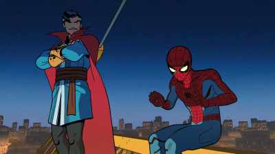 -What'd you say your name was again?
-Pet-- - Your Friendly Neighborhood Spider-Man