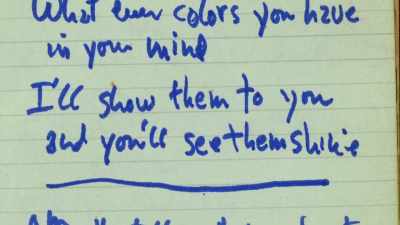 ♪ Whatever colors you have
in your mind - Bob Dylan: Odds and Ends