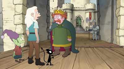 Whatever. I'll be in the spa room
getting a hot emerald massage. - Disenchantment
