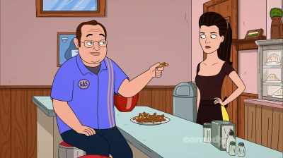Whatever it takes to
keep the bathroom secret, - Corner Gas Animated