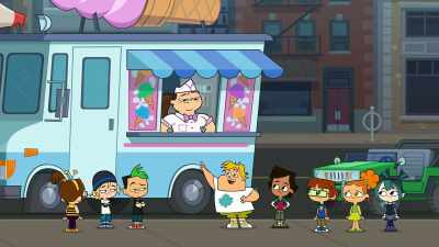 What'll it be?
- One chocolate ice cream cone, - Total DramaRama