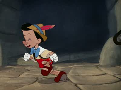 Well well Pinocchio What's your rushI gotta beat Jiminy home Oh helloWell how is the great actorI don't wanna be an actor Stromboli was terribleHe was Yeah he locked me in a bird cageHe did Uh huh but I learned my lessonI'm going Oh you poor poor boy You - Pinocchio