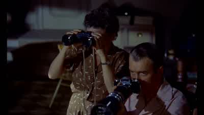 What's she trying to do? - Rear Window