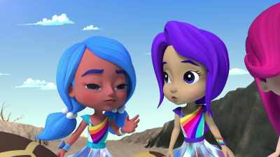 - What's that sound?
- It sounds like a vehicle. - Rainbow Rangers