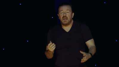 "What's the matter?"
She goes, "Nuts!" Right? And dies. - Ricky Gervais: Humanity