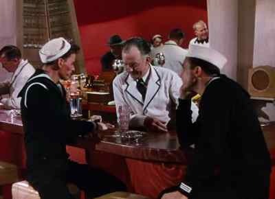 - What's the Navy coming to, bud?
- I ask myself that. - Anchors Aweigh