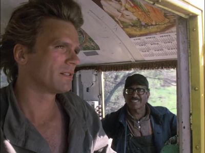 - What's up ahead? - A trestle bridge. - MacGyver