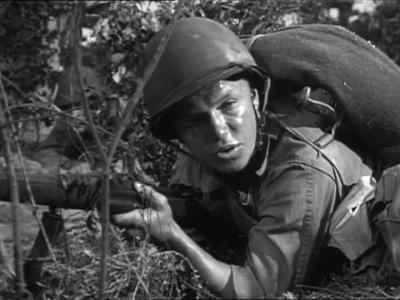 - What's up?
- I thought I saw a Jap in that tree. - Guadalcanal Diary