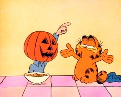 What's with the blanket Are you practicing for Halloween - Garfield in Disguise