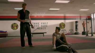 - What's wrong with you?
- Nothing. - Cobra Kai