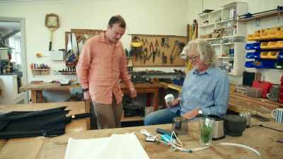 What've you done?
Sit on the stool there.Yes. - James May and the Dull Men