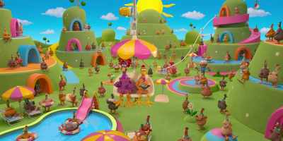 -Whee!
-[both laugh] - Chicken Run: Dawn of the Nugget
