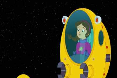 When a ground station sends information, - The Magic School Bus Rides Again