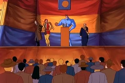 When a nice clean brain tumbles to the dirty street - The Tick