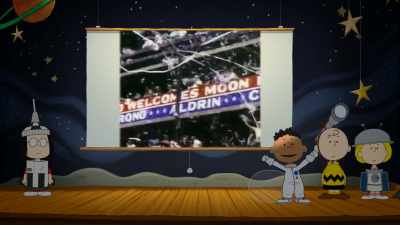 When astronauts return from space,
they're heroes. - Snoopy in Space