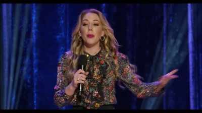 When my boyfriend left,
I gained ten pounds, - Katherine Ryan: Glitter Room
