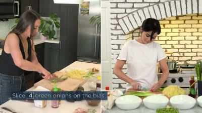 When you cut them on the bias, - Selena + Chef