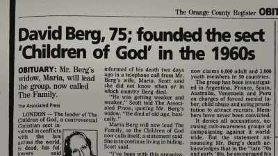 When David Berg died, - Children of the Cult