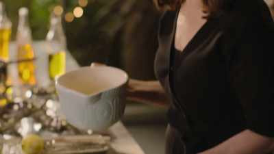 When everything is fragrantly
combined, pour over the crumbs - Nigella: At My Table